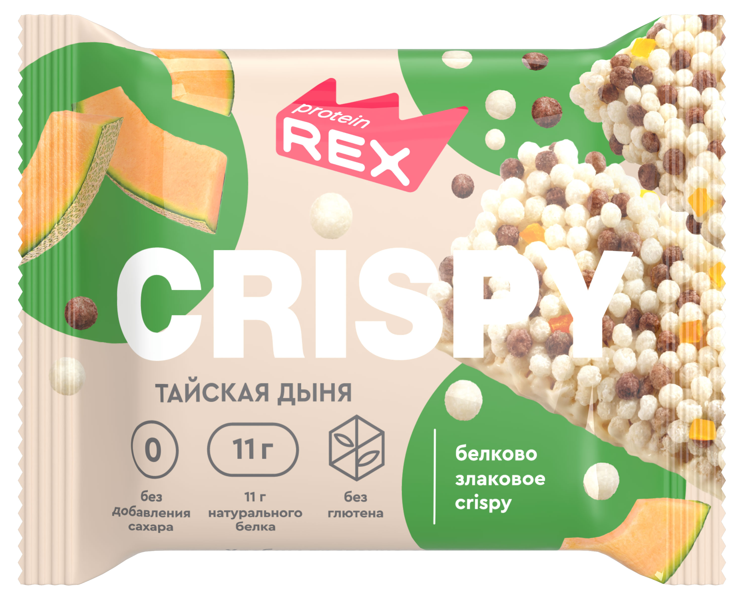 

Хлебцы протеиновые Protein Rex Crispy Тайская дыня, 55 г