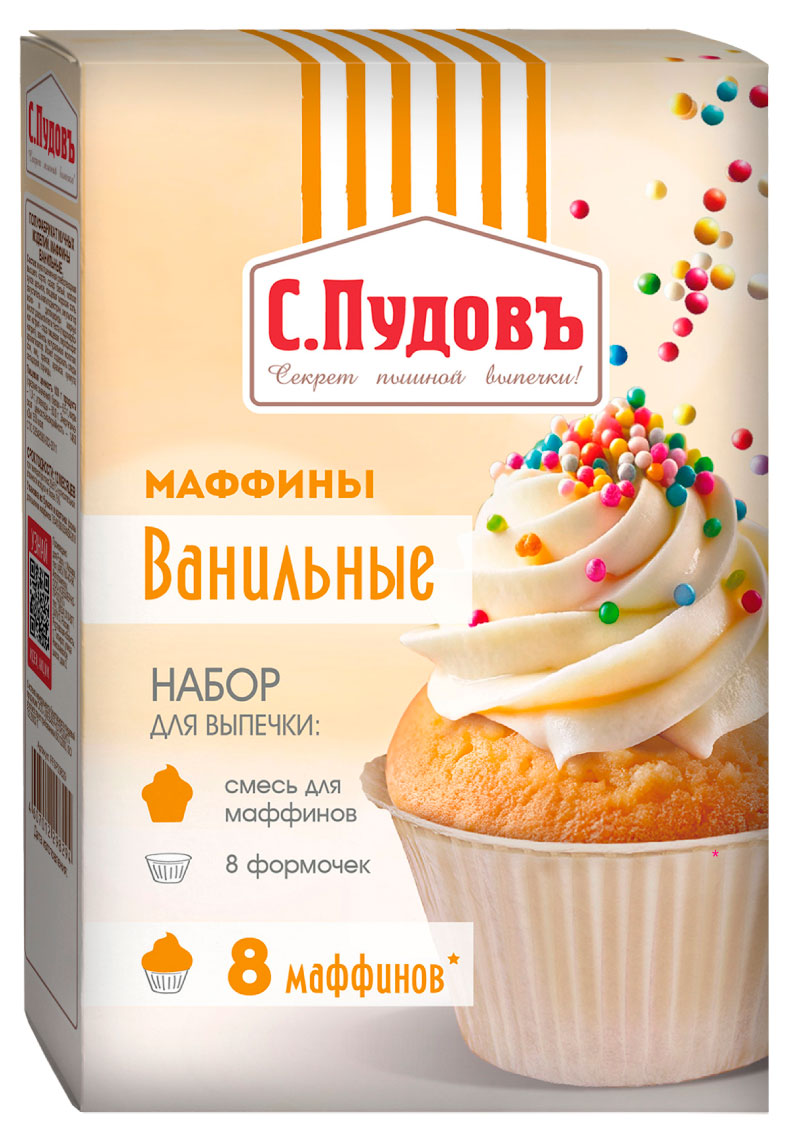 Изображение товара Смесь для выпечки «С.Пудовъ» маффины ванильные, 250 г