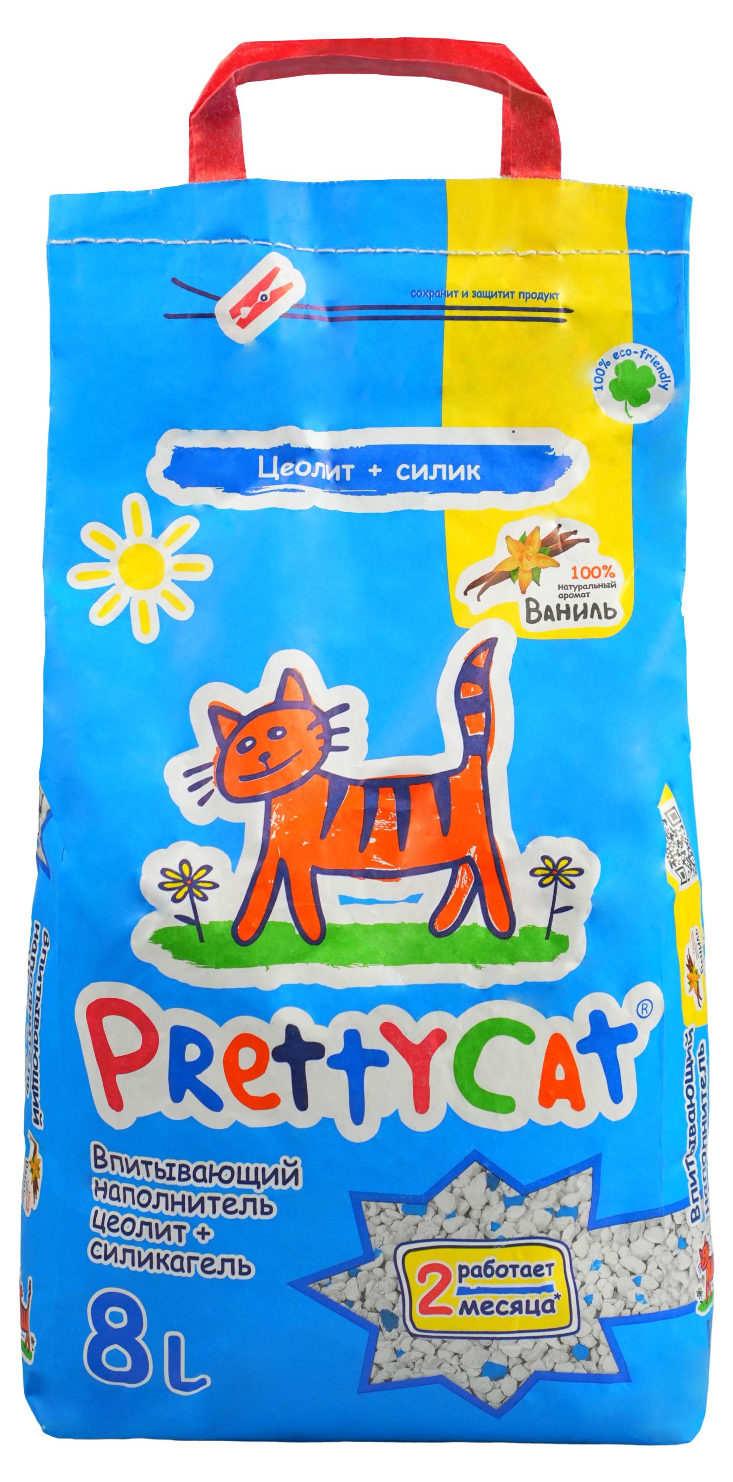 

Наполнитель для кошачьих туалетов PrettyCat Aroma Fruit впитывающий цеолит + силикагель, 8 л