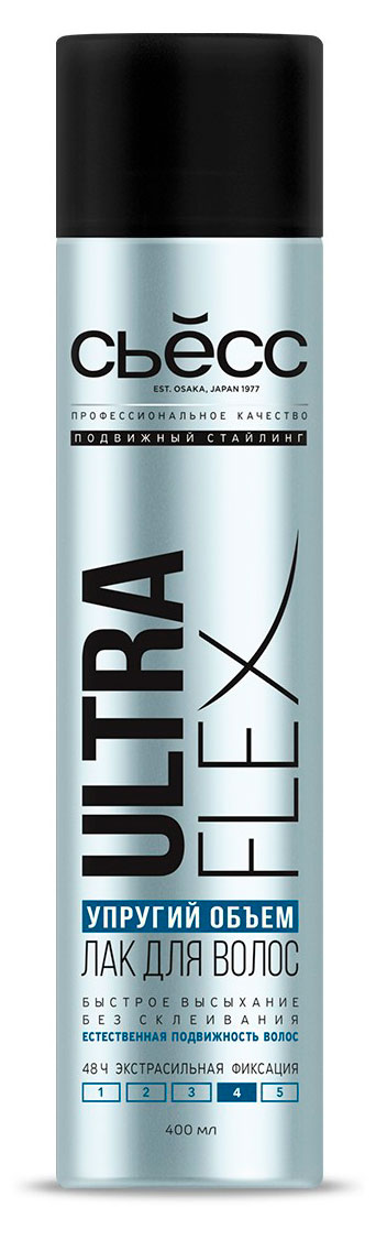 

Лак для укладки волос Сьёсс Ultra Flex упругий объём экстрасильная фиксация 4, 400 мл