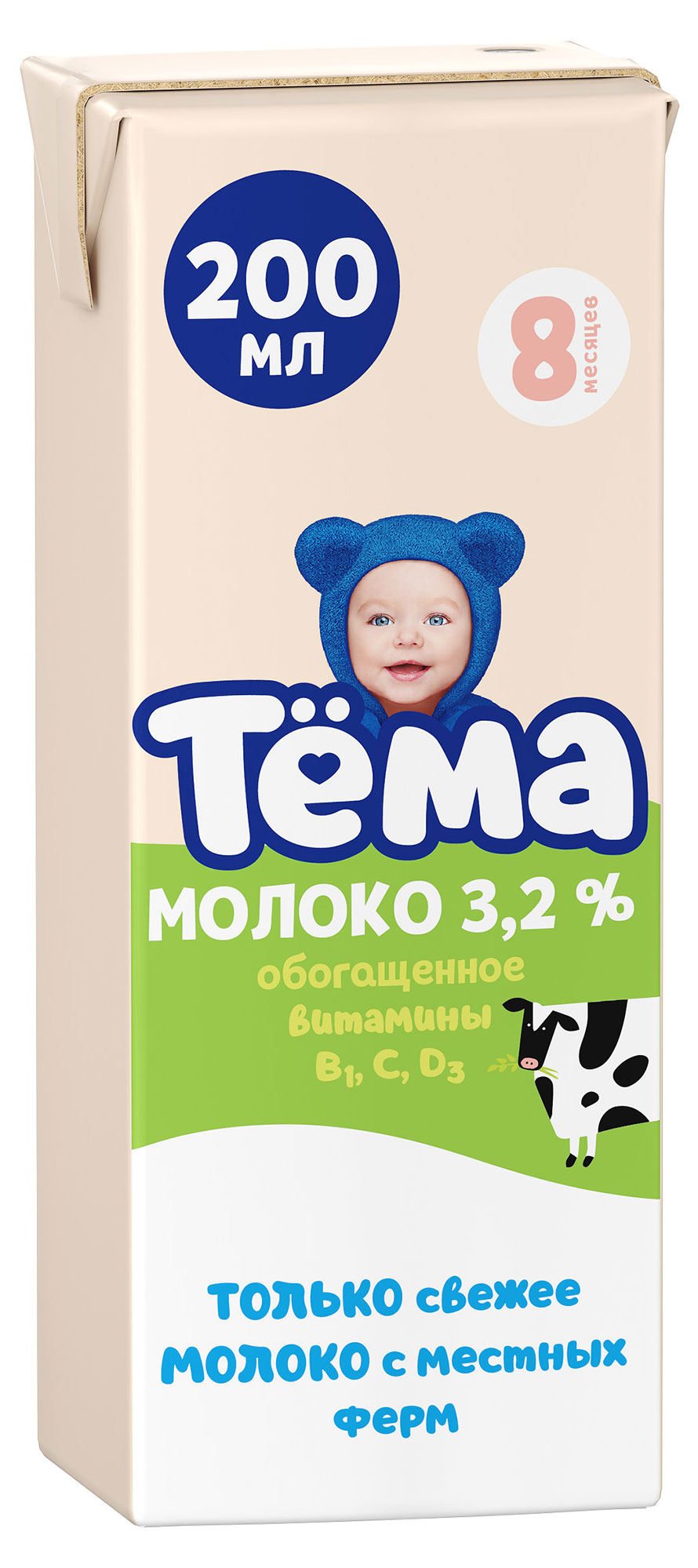 

Молоко детское Тема ультрапастеризованное обогащенное 3.2%, 200 мл
