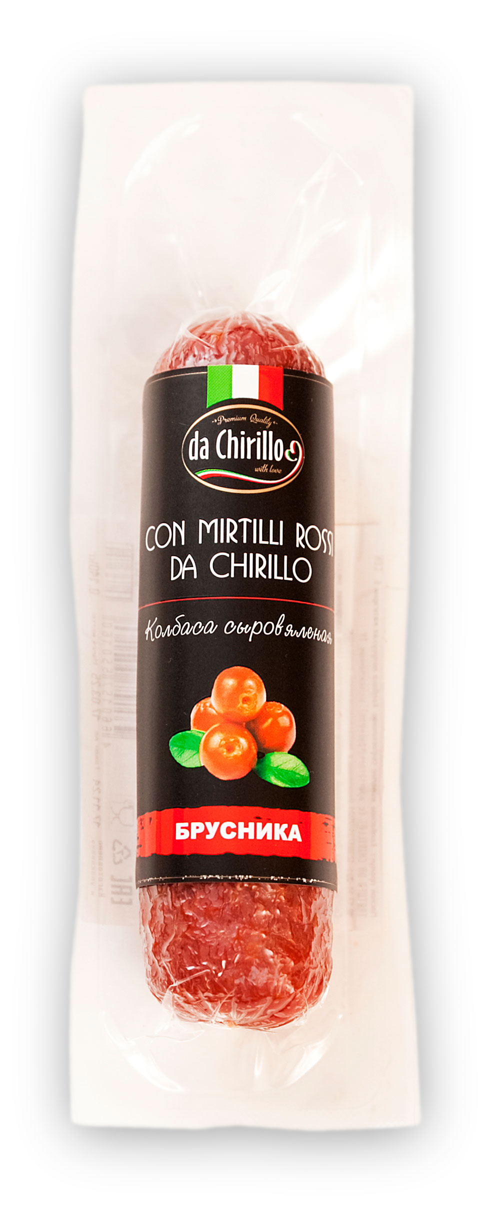 

Колбаса сыровяленая da Chirillo с брусникой, 140 г