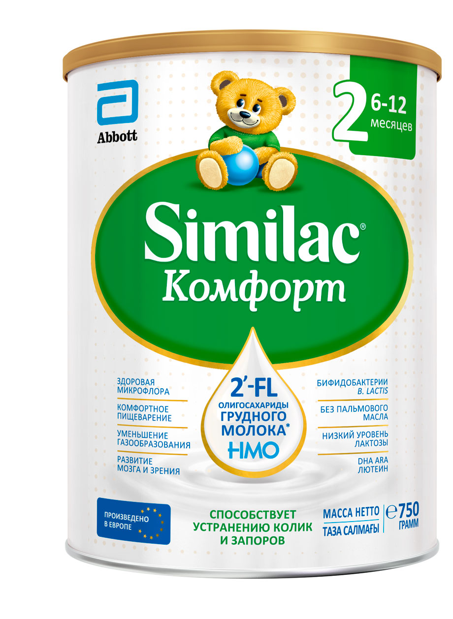 Изображение товара Сухая смесь Similac Комфорт 2 для детей 6-12 мес 750 г, гипоаллергенная