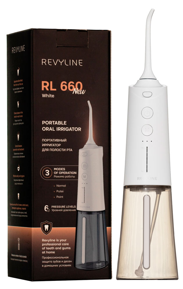 Изображение товара Портативный ирригатор Revyline RL 660 New с режимами и защитой IPX7