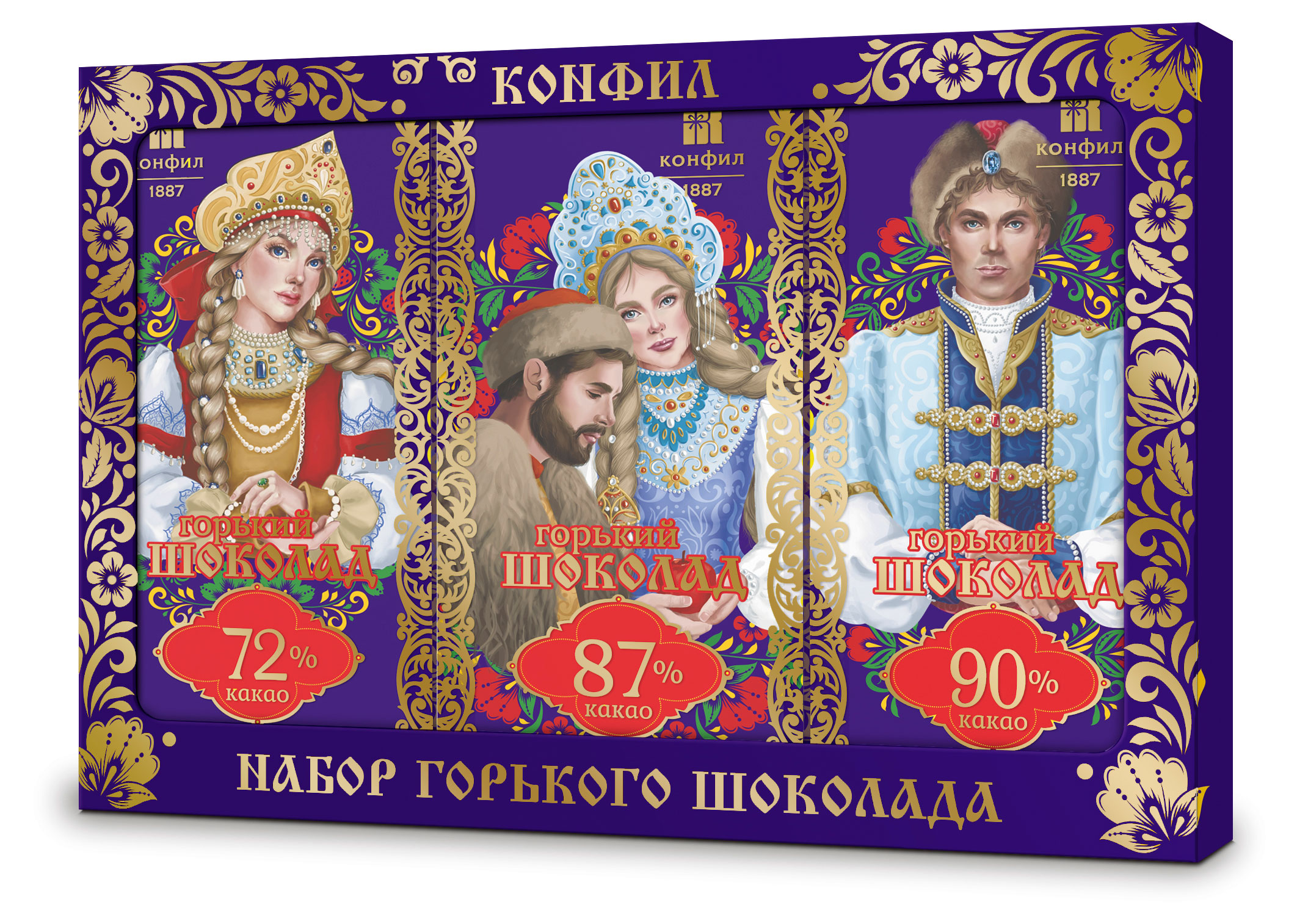 

Набор горького шоколада Конфил, 3х100 г