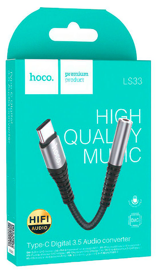 

Адаптер Hoco LS33 USB-С-AUX