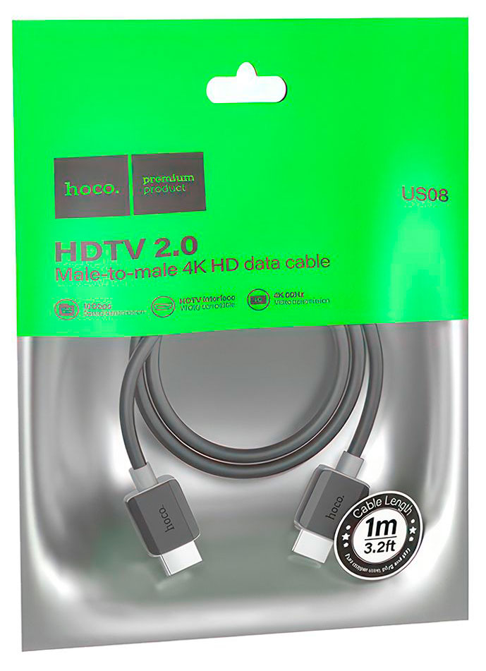 

Кабель Hoco HDMI 2.0 US08, 1 м