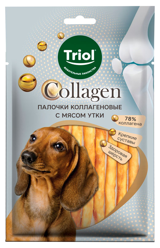 

Лакомство для собак Triol Collagen Палочки с мясом утки, 80 г