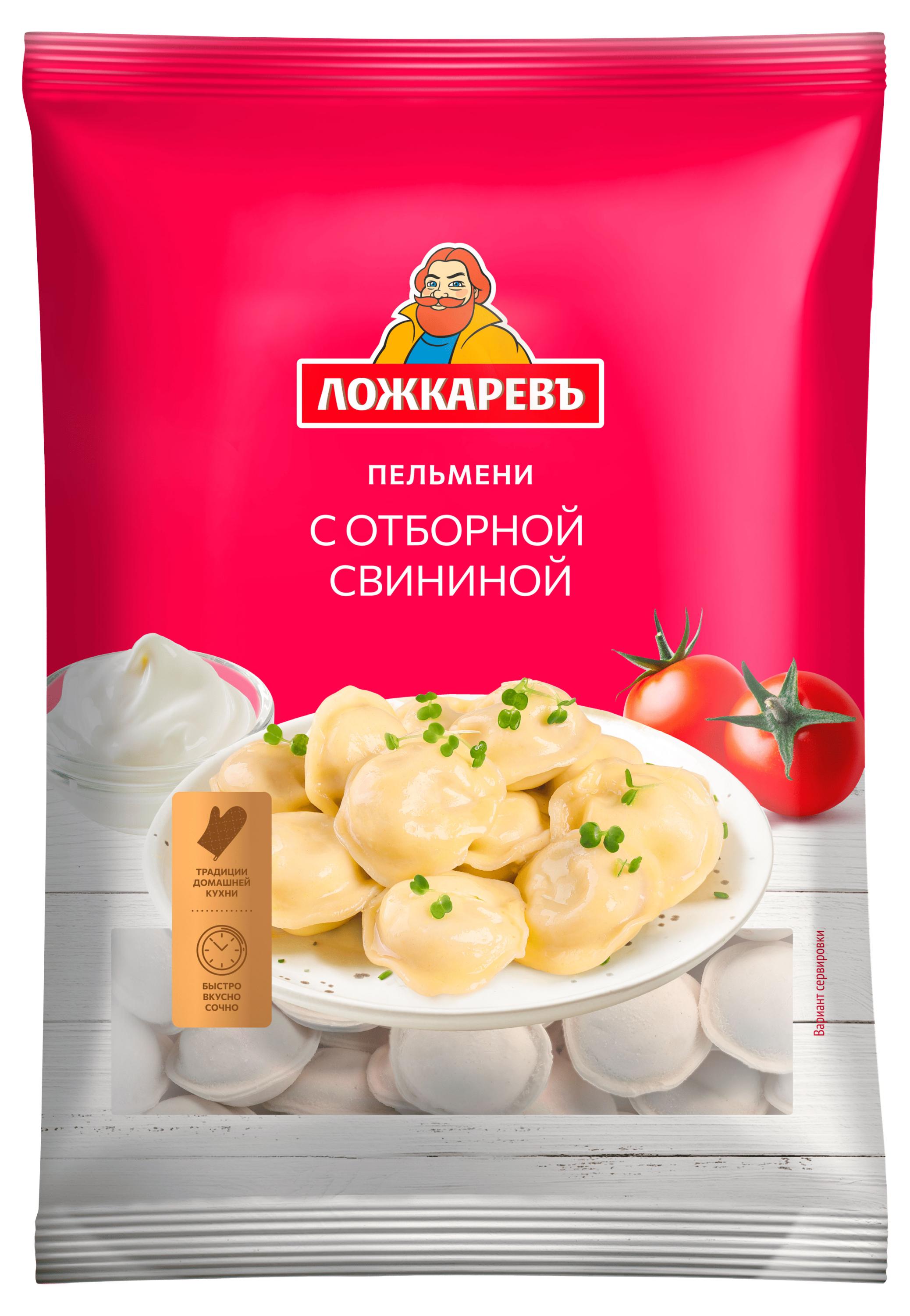 

Пельмени Ложкаревъ с отборной свининой, 700 г