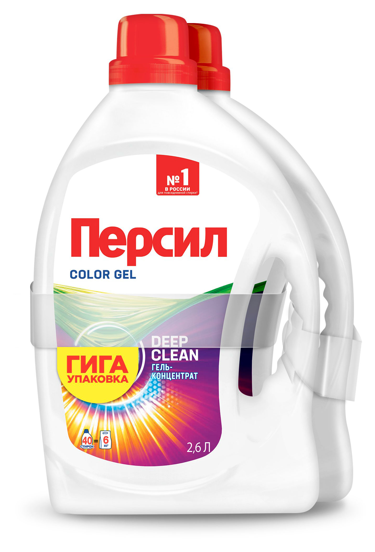 

Гель для стирки Персил Color для цветного белья, 2х2,6 л (80 стирок)