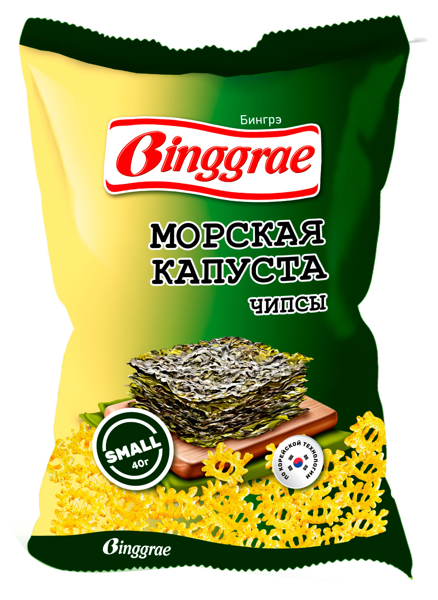 

Чипсы Binggrae морская капуста, 40 г