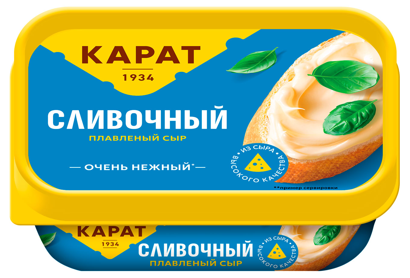 Изображение товара Сыр плавленый «КАРАТ» сливочный 45% БЗМЖ, 200 г