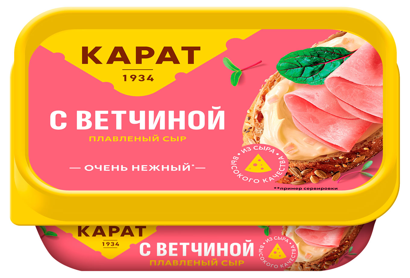 

Сыр плавленый КАРАТ с ветчиной 45% БЗМЖ, 200 г
