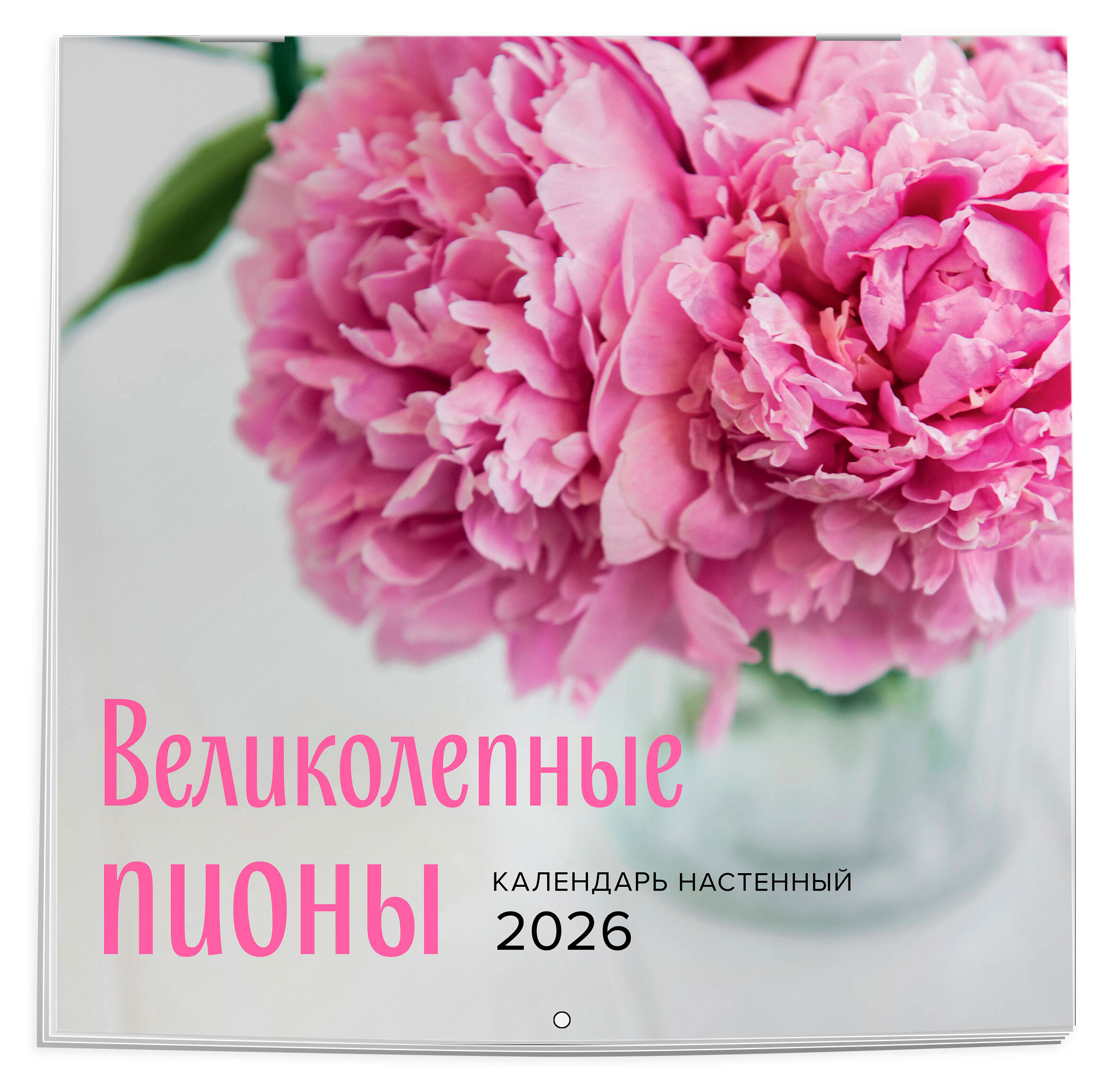 

Календарь настенный Эксмо Великолепные пионы на 2026 год, 300х300 мм