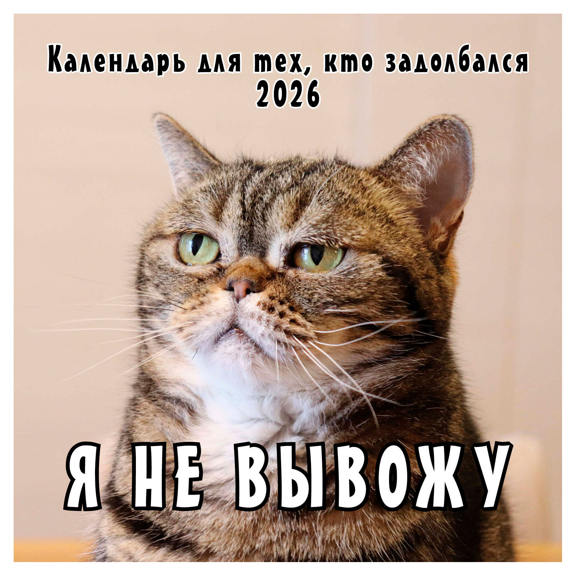 

Календарь настенный Эксмо Я не вывожу! на 2026 год для тех, кто задолбался, 300х300 мм