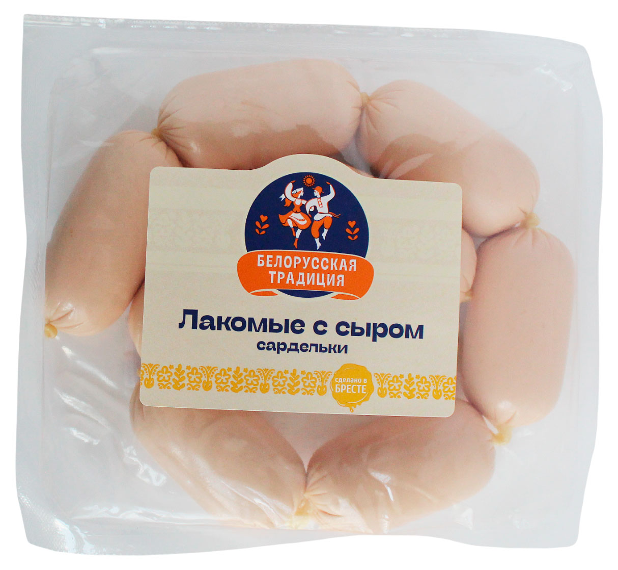 

Сардельки Белорусская традиция Лакомые с сыром, 430 г