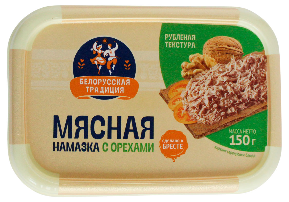 

Намазка мясная Белорусская традиция с орехами, 150 г
