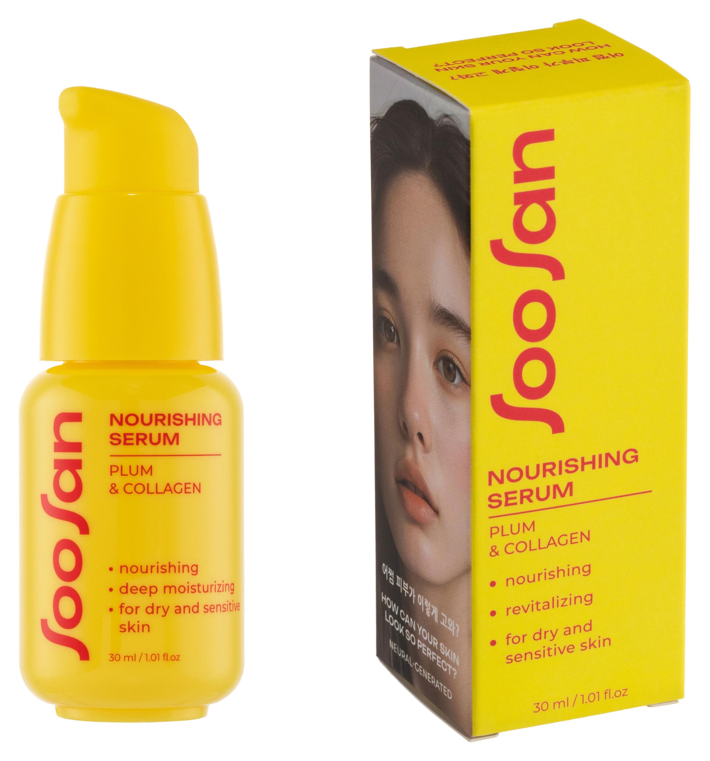 

Сыворотка для лица Soosan Nourishing питательная с экстрактом сливы и коллагеном, 30 мл