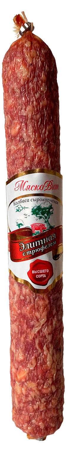Изображение товара Колбаса сырокопченая «МяскоВит» Элитная с трюфелем, ~ 0,5 кг