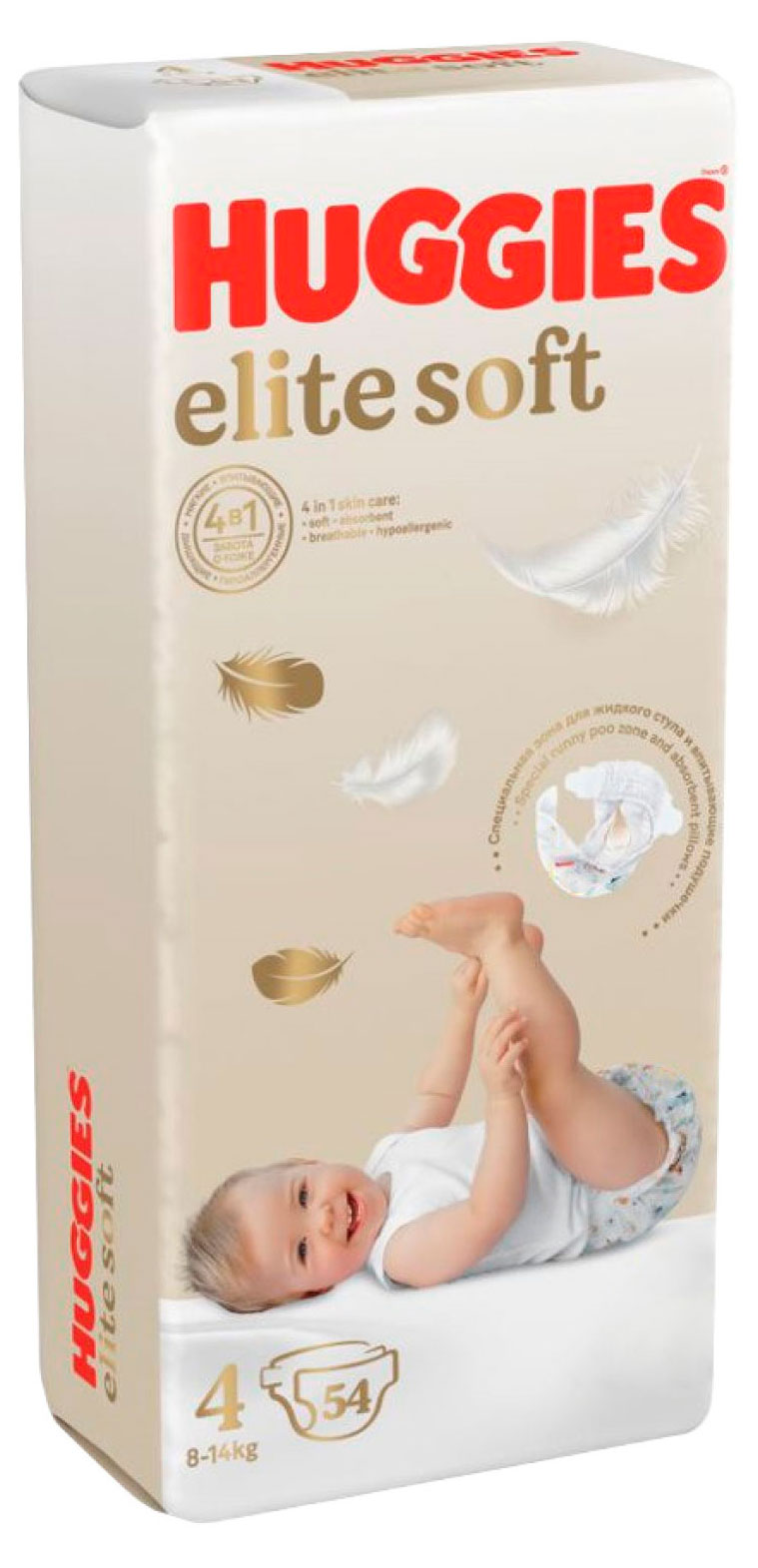 

Подгузники Huggies Elite Soft 4 (8-14 кг), 54 шт