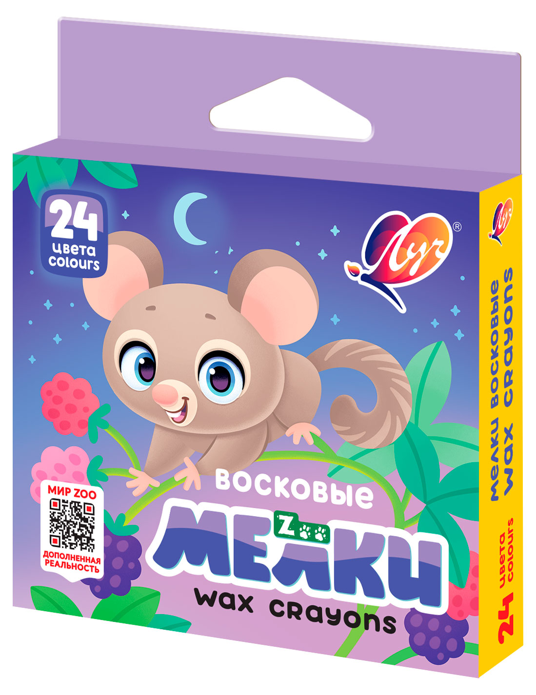 

Мелки восковые Луч ZOO, 24 цвета