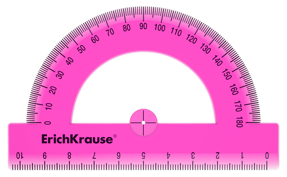 

Транспортир ErichKrause Pastel пластиковый 180 10 см, 1 шт в ассортименте