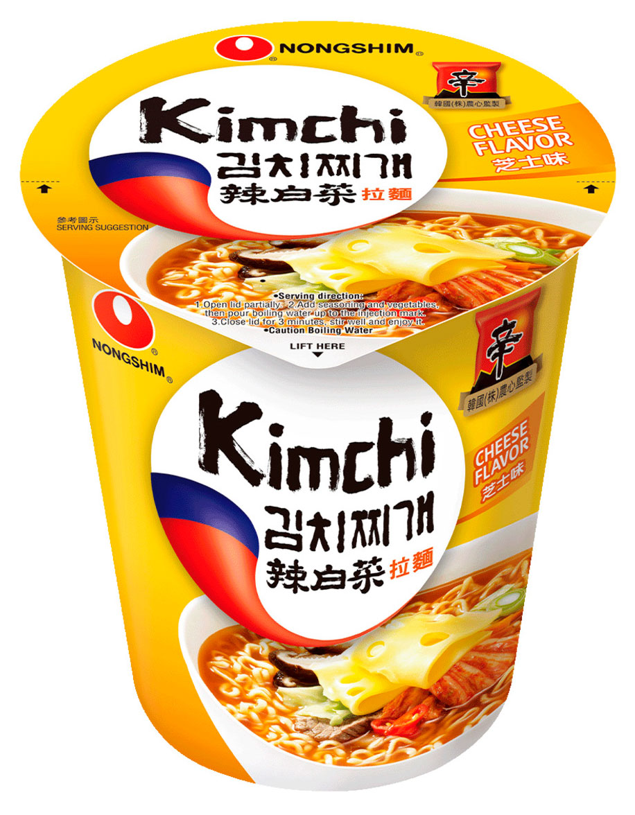 

Лапша быстрого приготовления Nongshim Кимчи Рамен с сырным вкусом, 70 г