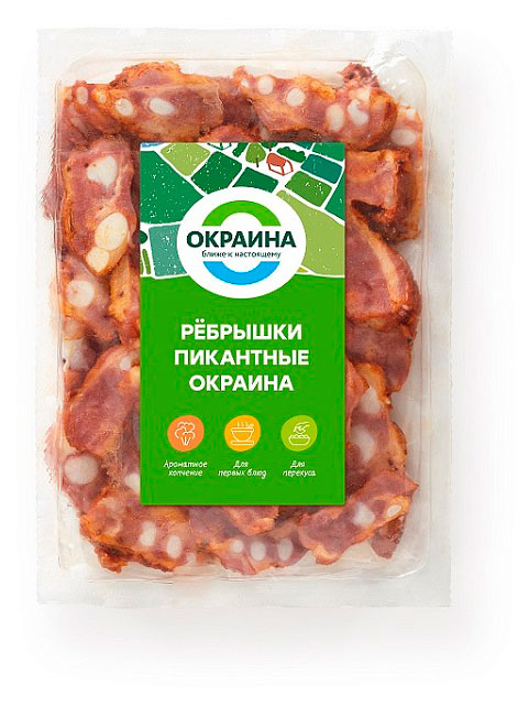 

Ребрышки варено-копченые Окраина Пикантные, 250 г