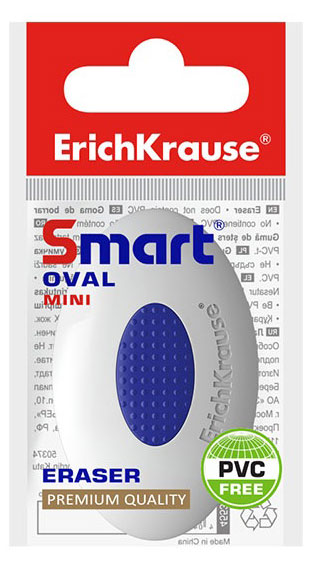 Изображение товара Ластик с пластиковым держателем ErichKrause SmartWay Mini Oval, 1 шт