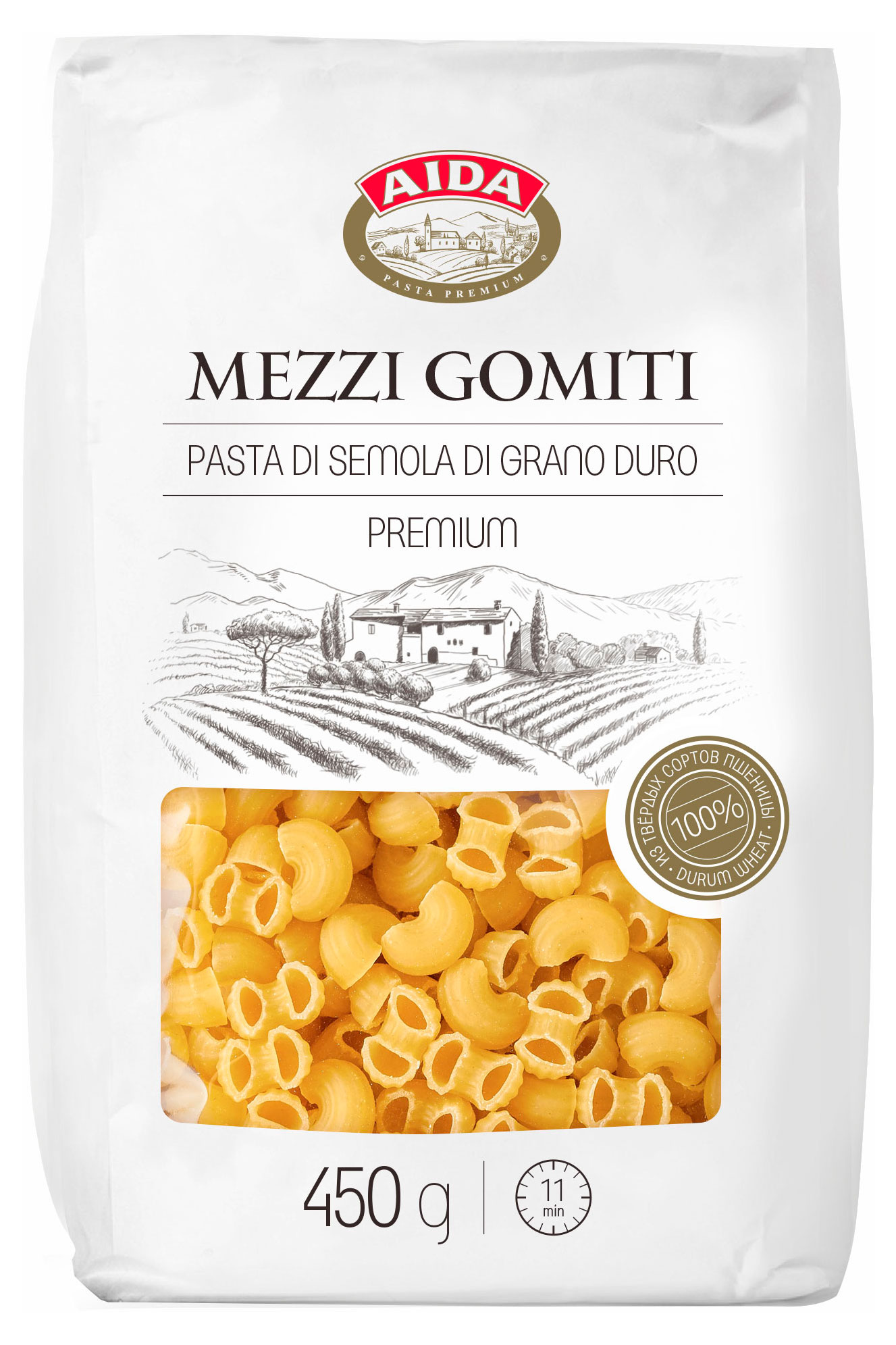 

Макаронные изделия Aida Mezzi gomiti Рожки, 450 г