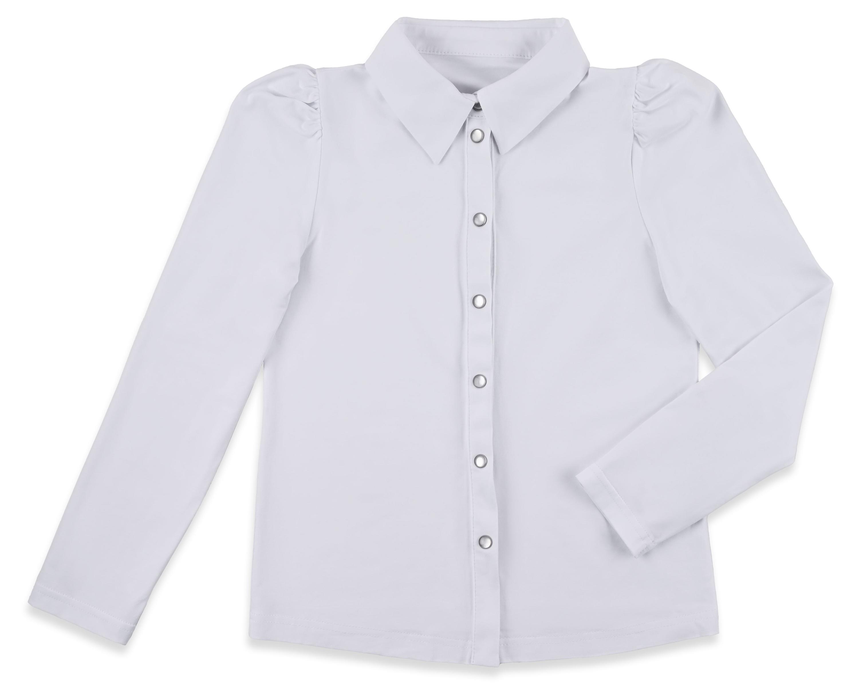 Изображение товара Блузка для девочки «КАЛИНКА белая длинный рукав