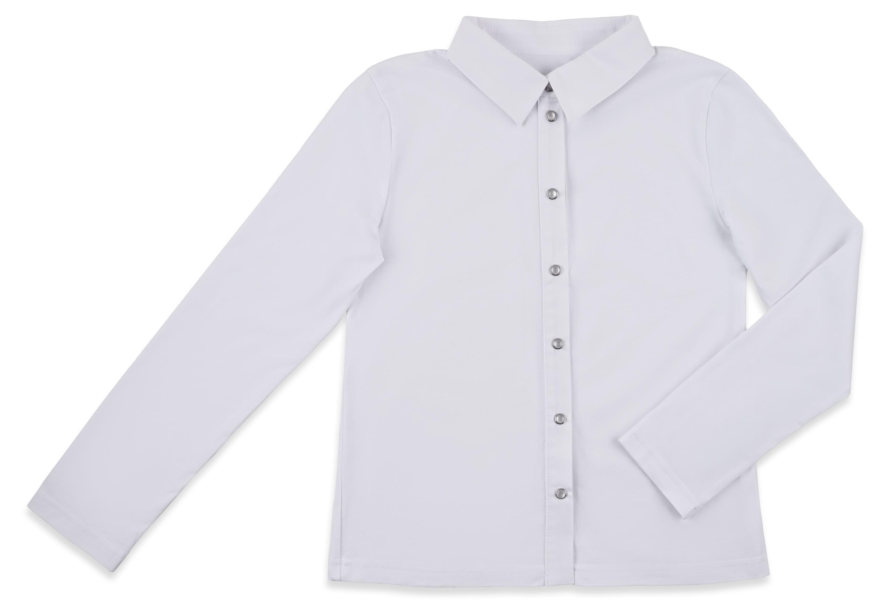 Изображение товара Блузка для девочки «КАЛИНКА белая длинный рукав