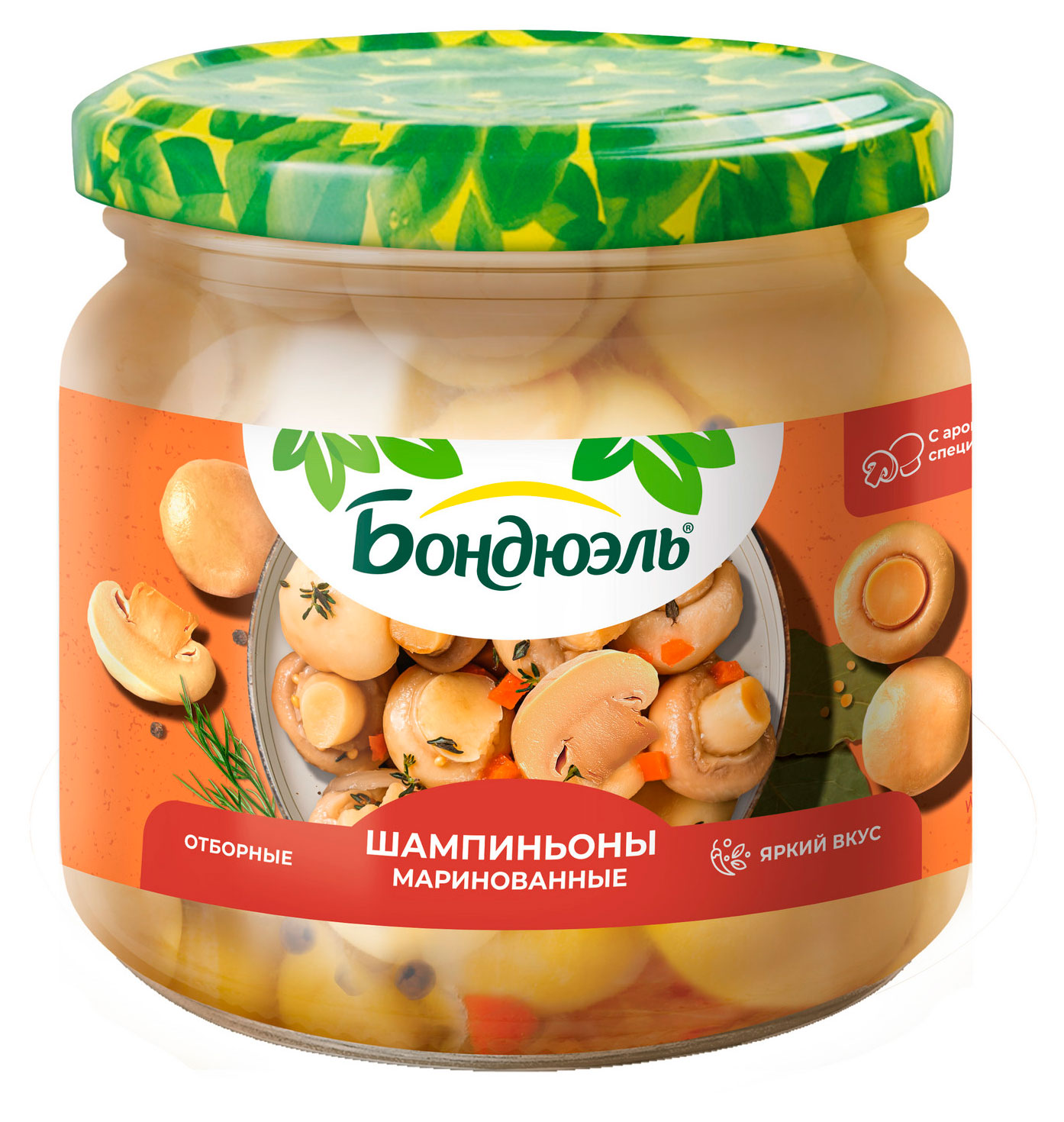 

Шампиньоны Бондюэль маринованные, 350 г