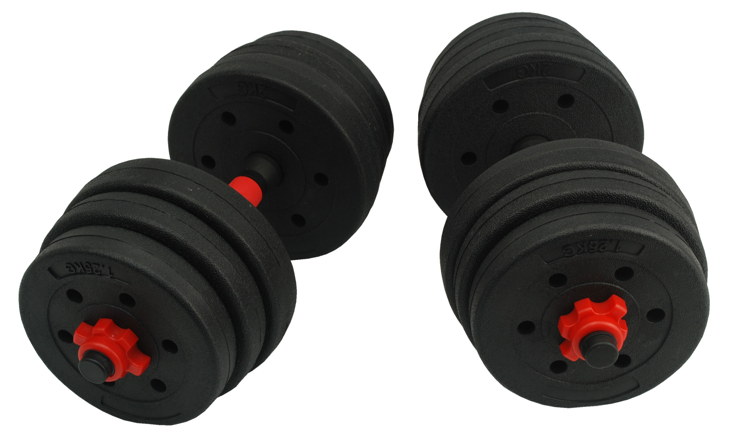 Изображение товара Набор разборных виниловых гантелей 2 шт по 10 кг универсальный для тренировок