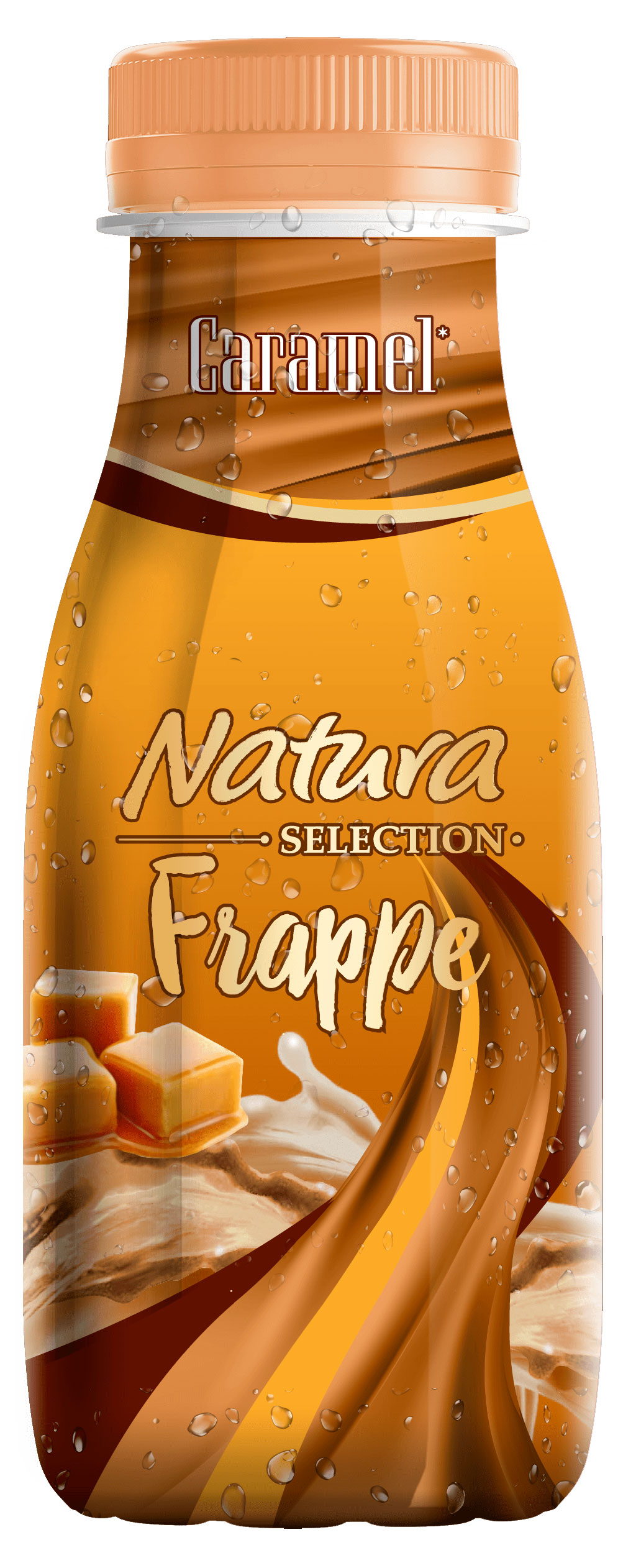 Изображение товара Напиток молочный с кофе Natura Selection Frappe сoffee caramel со вкусом карамели охлажденный, 250 г
