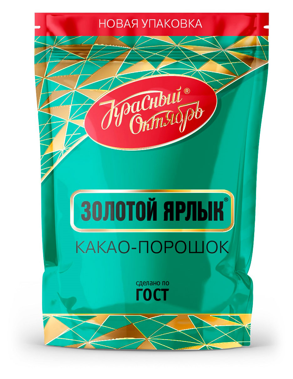 Изображение товара Какао-порошок «Красный октябрь» золотой ярлык, 185 г