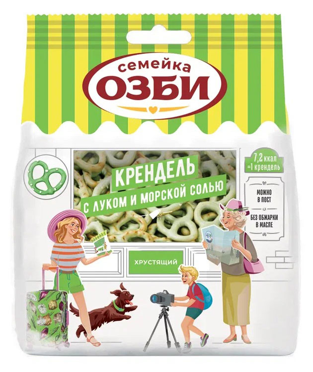 Изображение товара Крендель «Семейка ОЗБИ» с луком и морской солью, 130 г