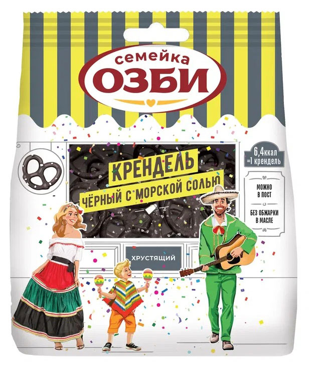 

Крендель Семейка ОЗБИ черный с морской солью, 130 г