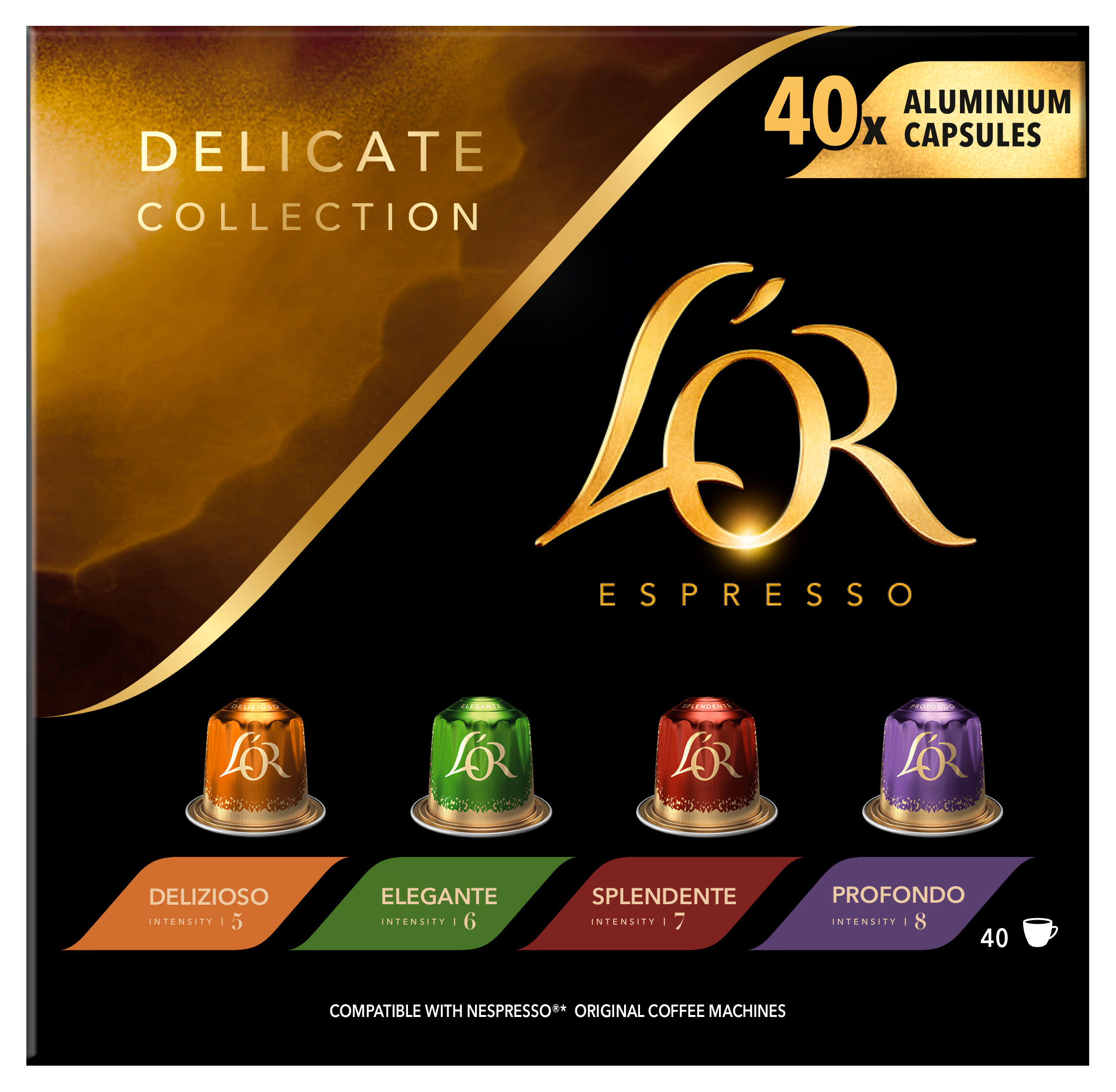 

Кофе в капсулах молотый L'OR Espresso натуральный жареный 40 капсул, 208 г