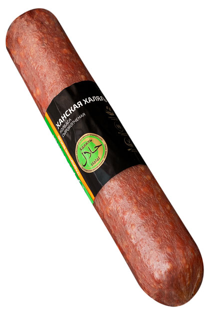 Изображение товара Колбаса сырокопченая Агросила Ханская халяль 300 г премиальный качественный продукт