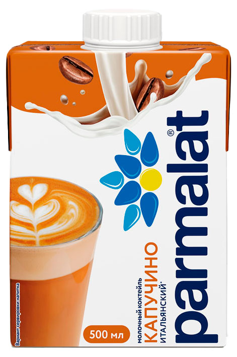 Изображение товара Коктейль кофейный молочный Parmalat Капучино Италия 500 мл стерилизованный
