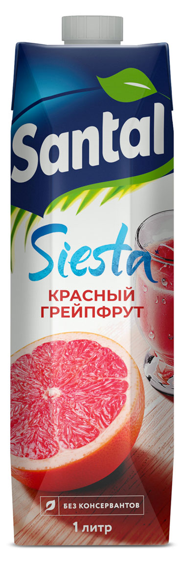 

Сокосодержаший напиток Santal грейпфрут, 1 л