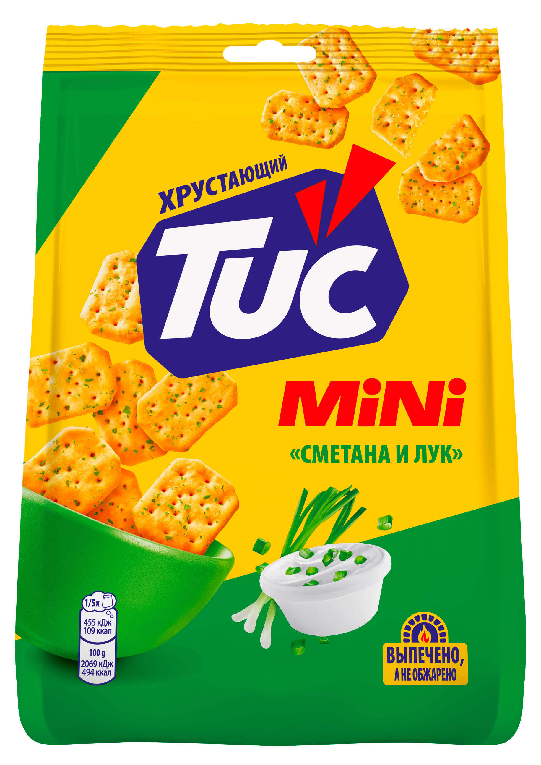 Изображение товара Крекеры Tuc Mini со вкусом сметаны и лука, 110 г