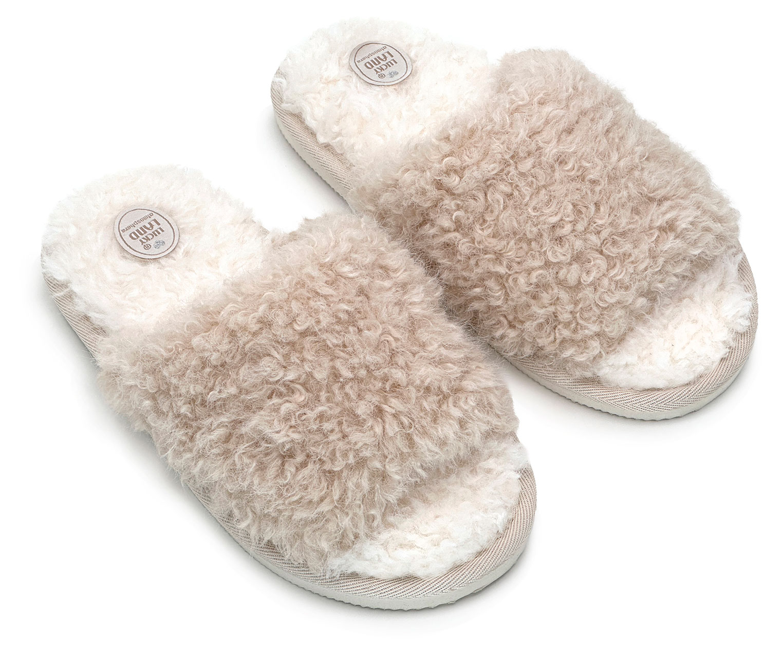 

Тапочки женские LuckyLand открытый нос песочный/розовый, р. 38 в ассортименте