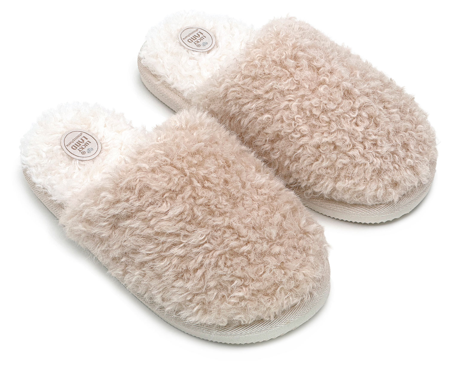 

Тапочки женские LuckyLand закрытый нос песочный/розовый, р. 40 в ассортименте