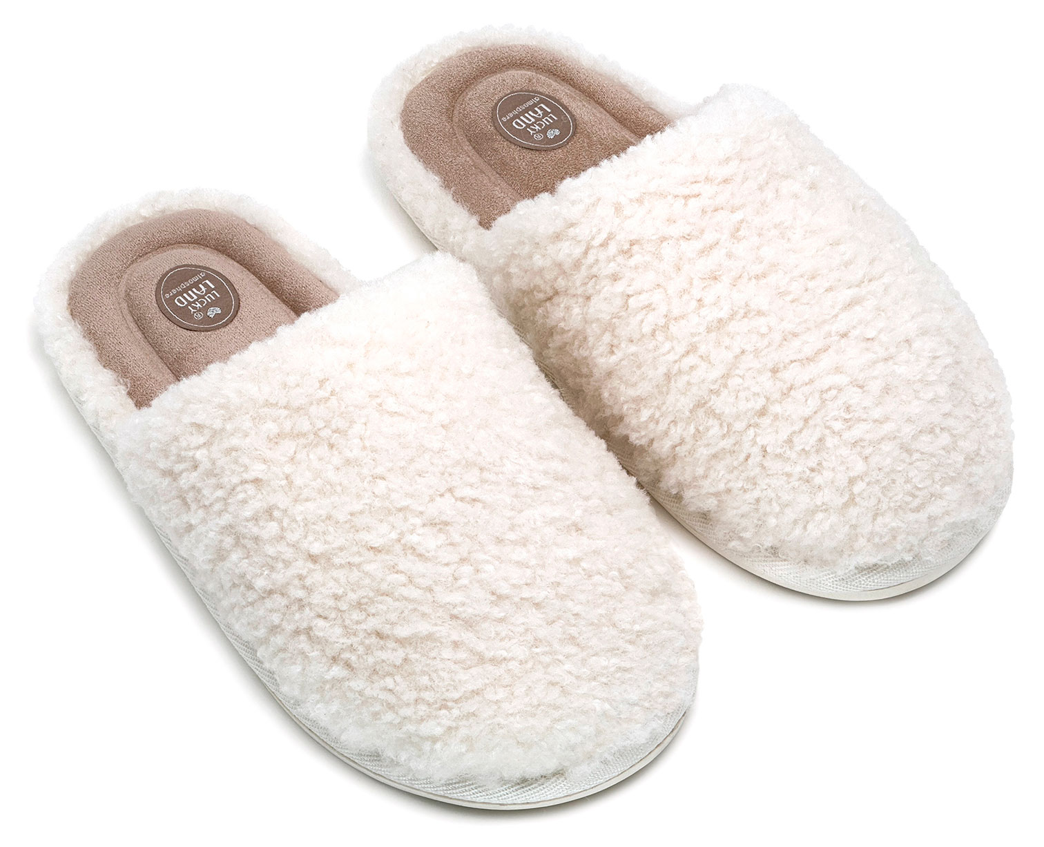 Изображение товара Женские тапочки LuckyLand закрытый нос пудровый капучино белый р 40