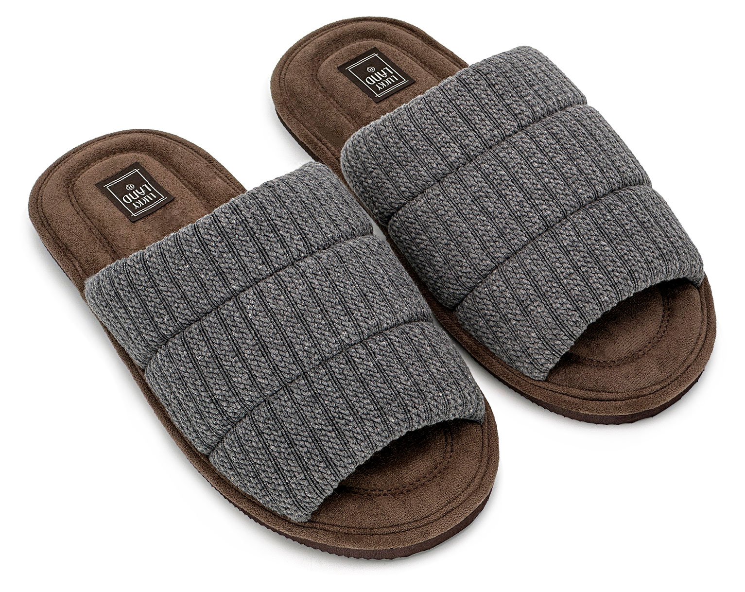 

Тапочки мужские LuckyLand открытый нос графитовый/серый, р. 42 в ассортименте