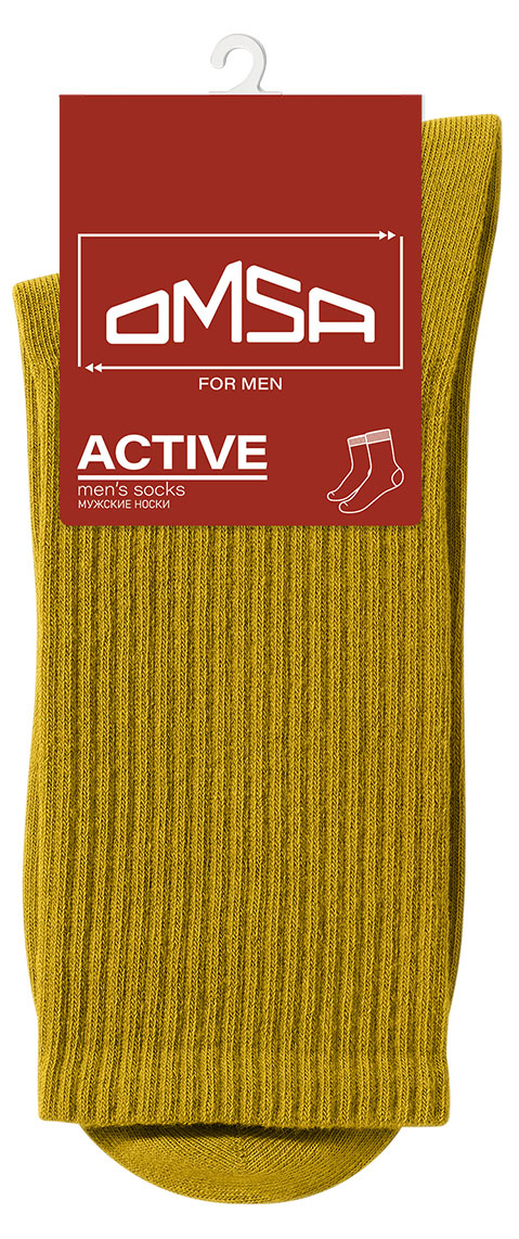 Изображение товара Мужские спортивные носки Omsa Active 116 высокая резинка зеленый 39-41