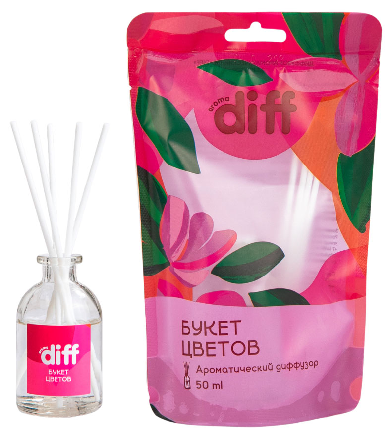 Изображение товара Ароматический диффузор DIFF Букет цветов 50 мл для уюта дома и офиса
