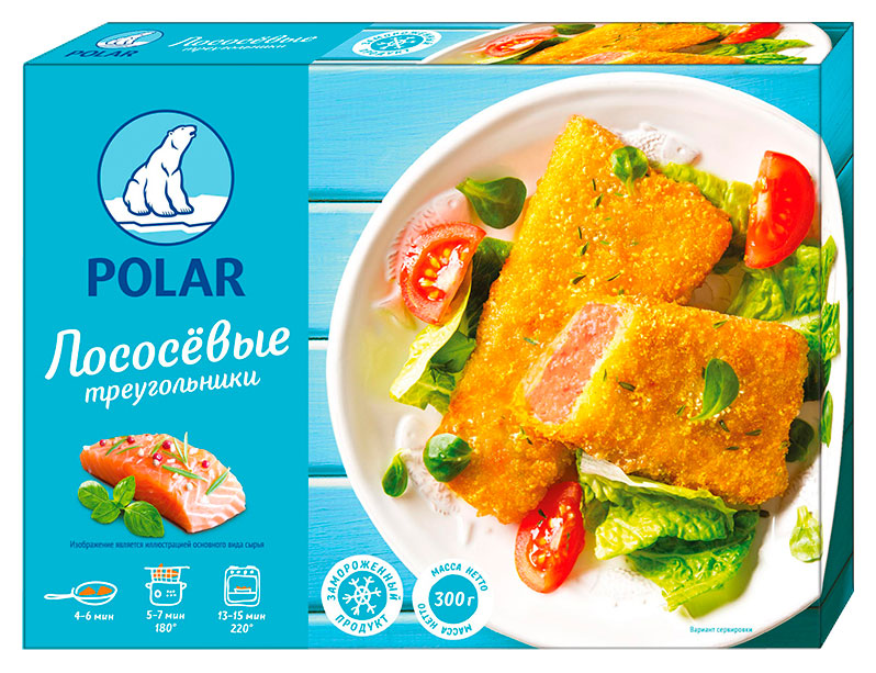 

Треугольники рыбные Polar из фарша лососевых пород замороженные, 300 г